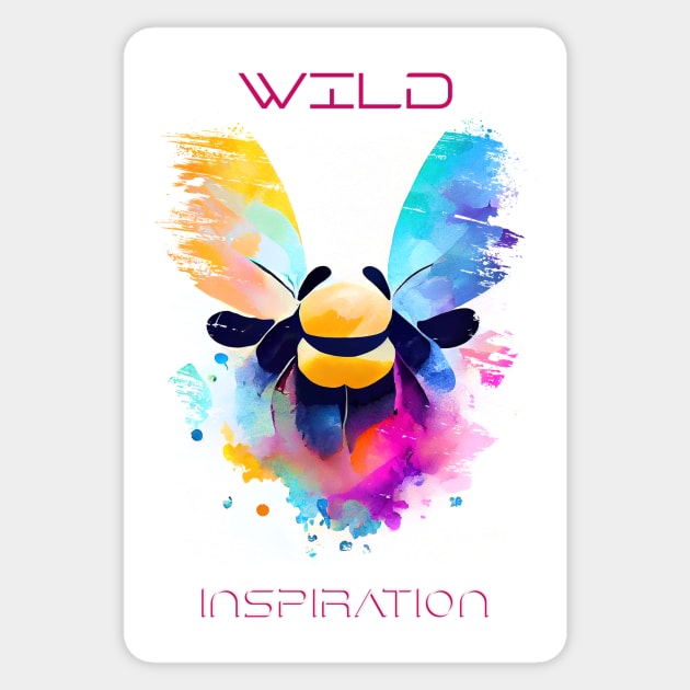 Bee Wild Nature Animal Colors Art Painting Sticker by Cubebox